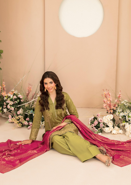 LAWN TALE - Unstitched 3-Piece Broshia Banarsi Lawn
