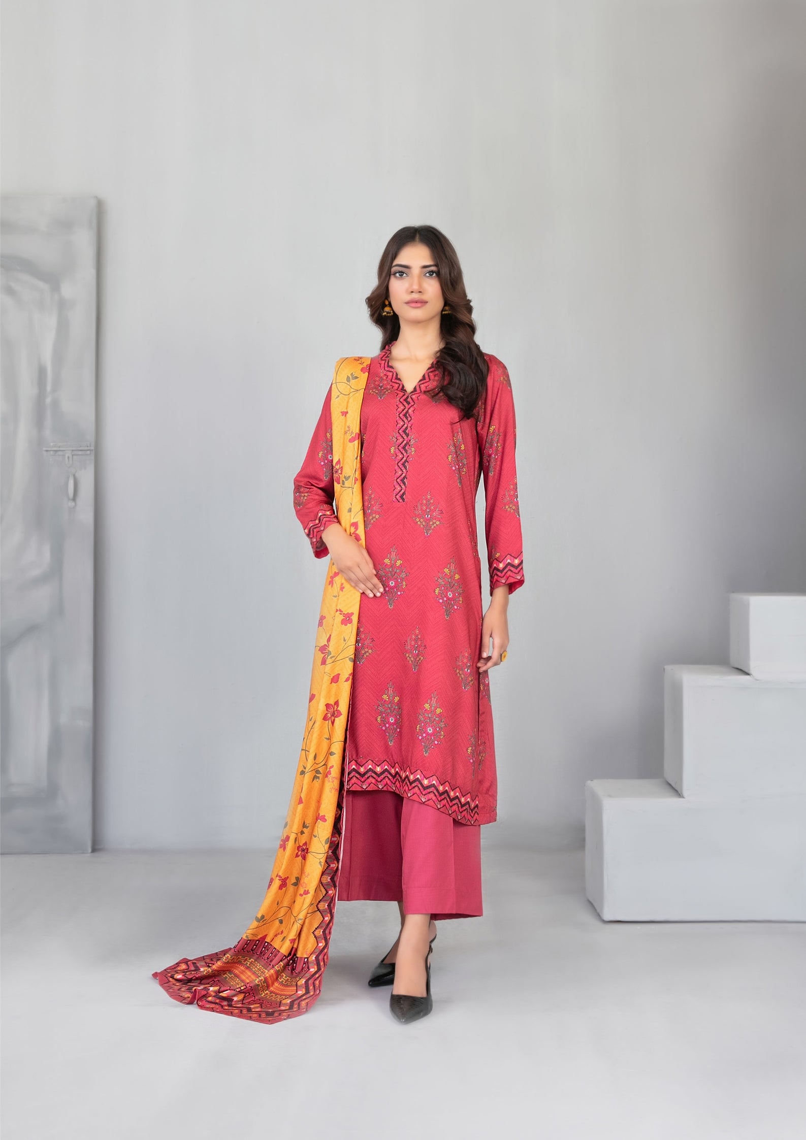 AFSANA - Unstitched Digital Printed Twill