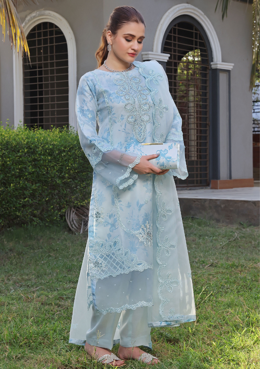 HAYA - Semi Stitched 3 - Piece Organza