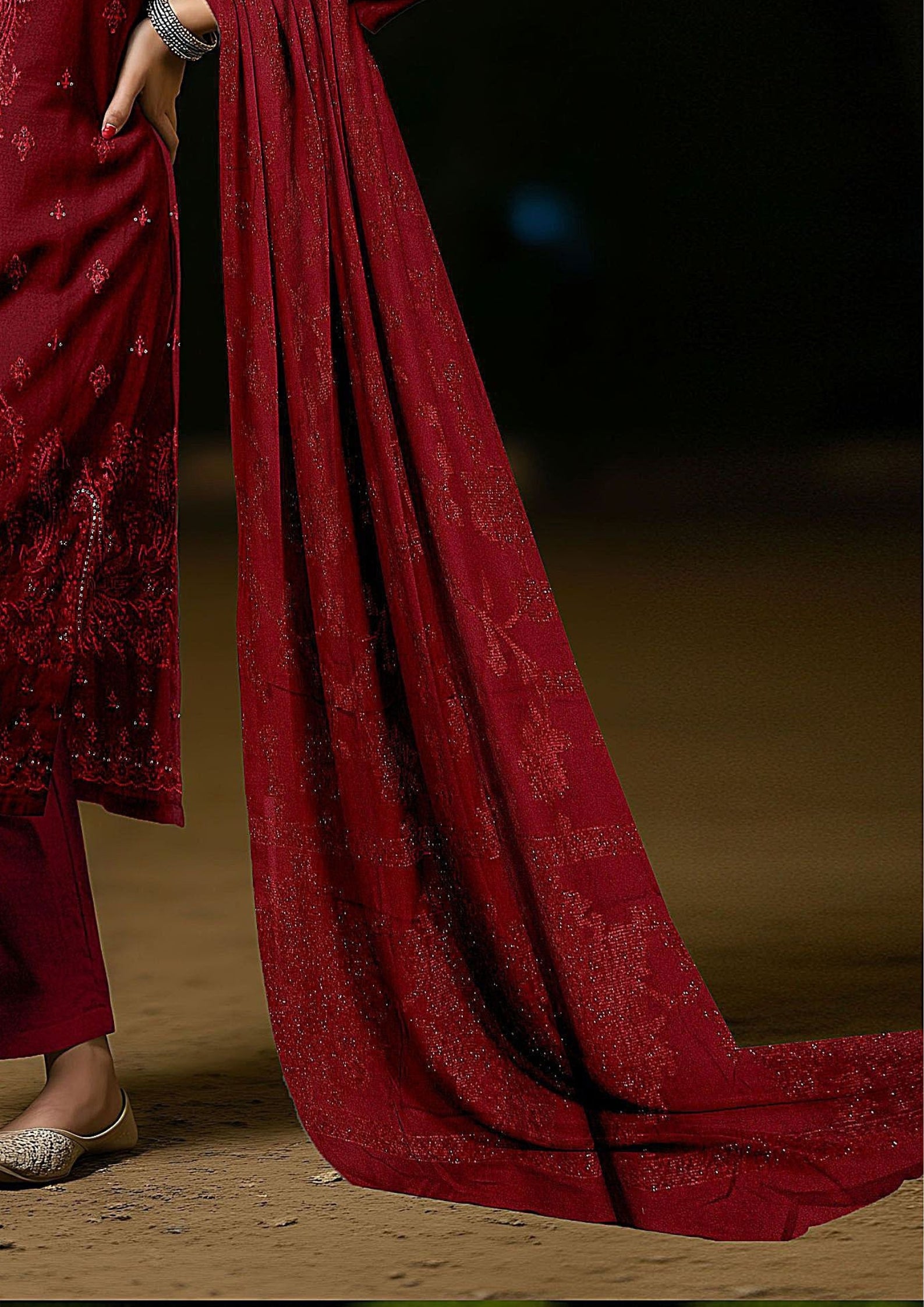 TABASSUM - Embroidered Dhanak