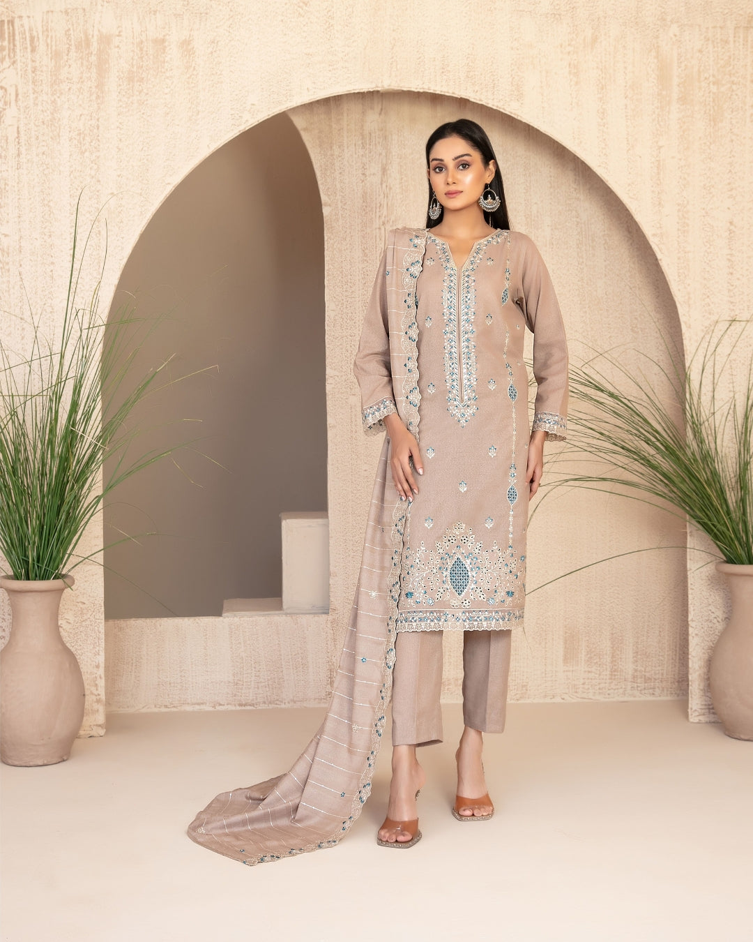 AYZEL - Unstitched Embroidered Karrandi