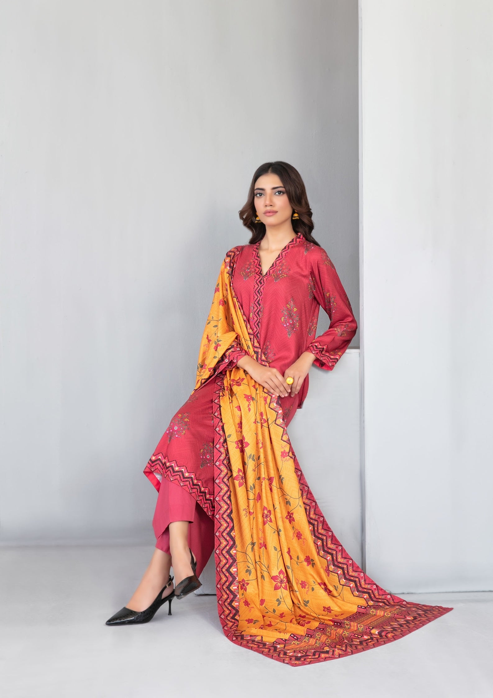 AFSANA - Unstitched Digital Printed Twill