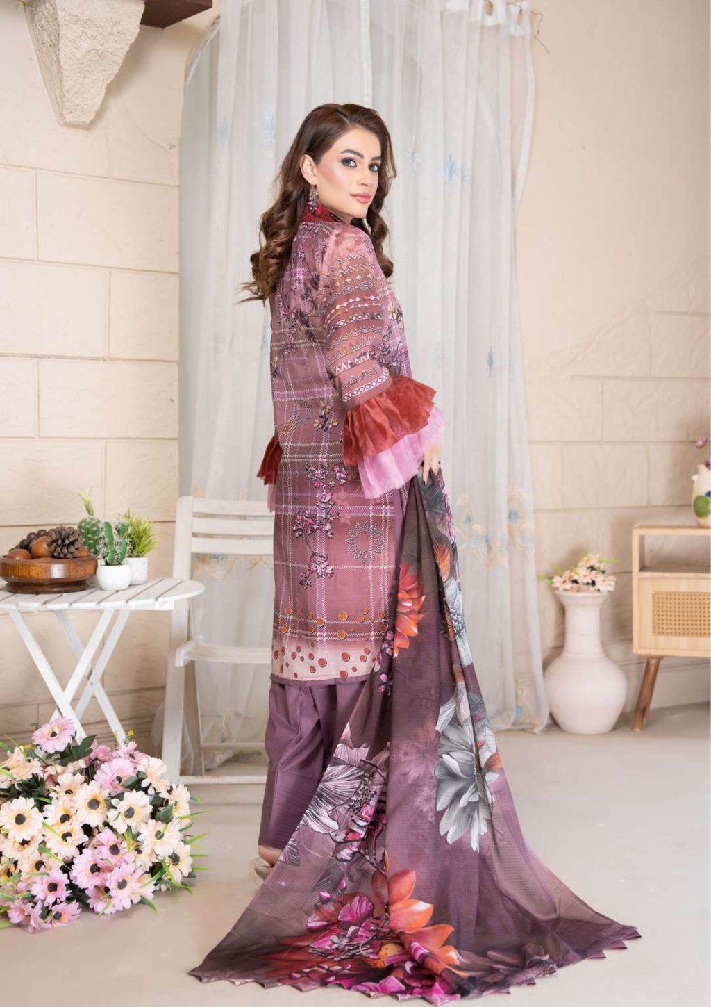 KAJAL - Unstitched 3-Piece Digital Lawn