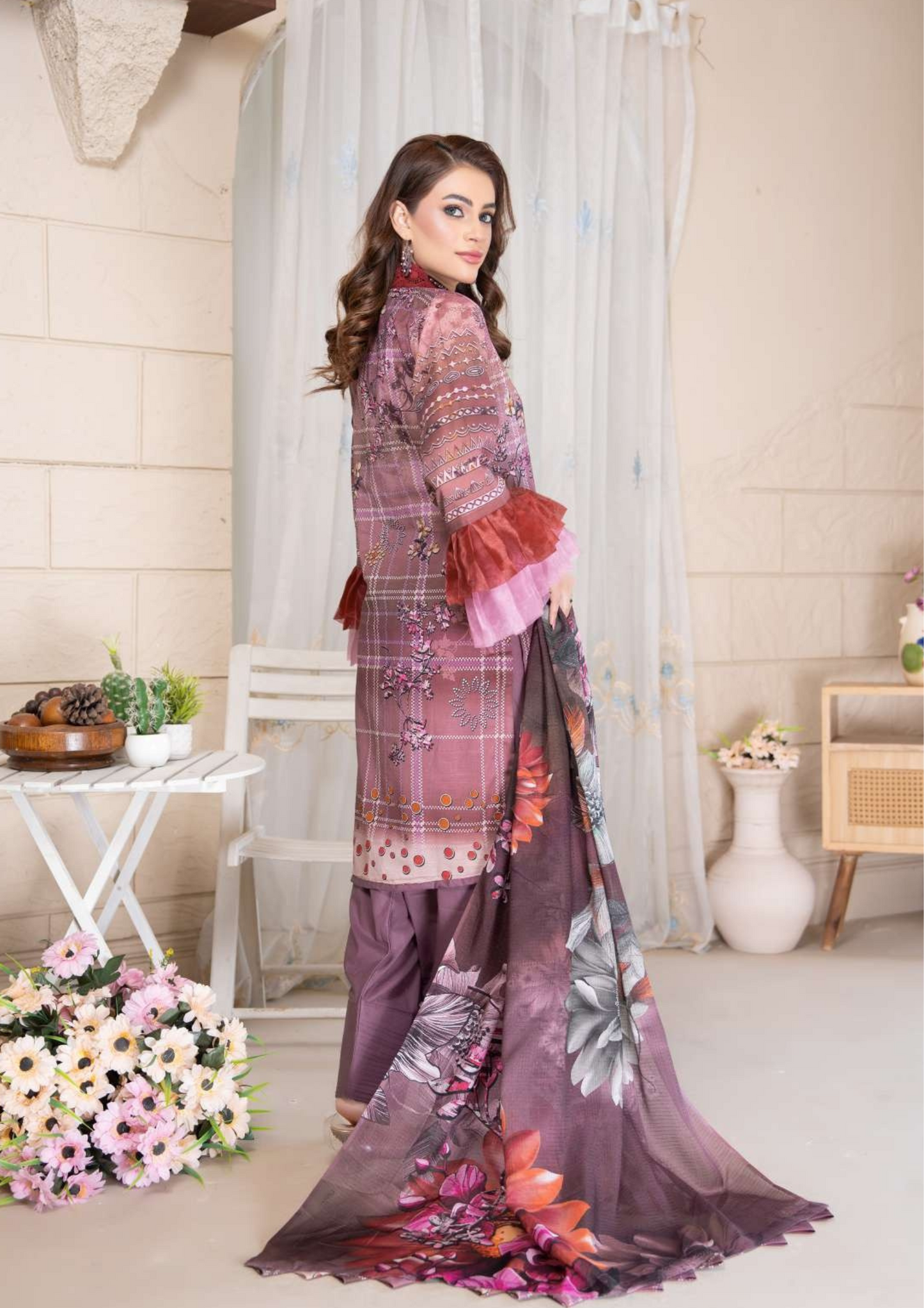 KAJAL - Unstitched 3-Piece Digital Lawn