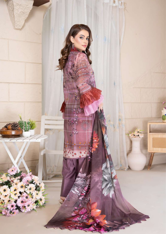 KAJAL - Unstitched 3-Piece Digital Lawn