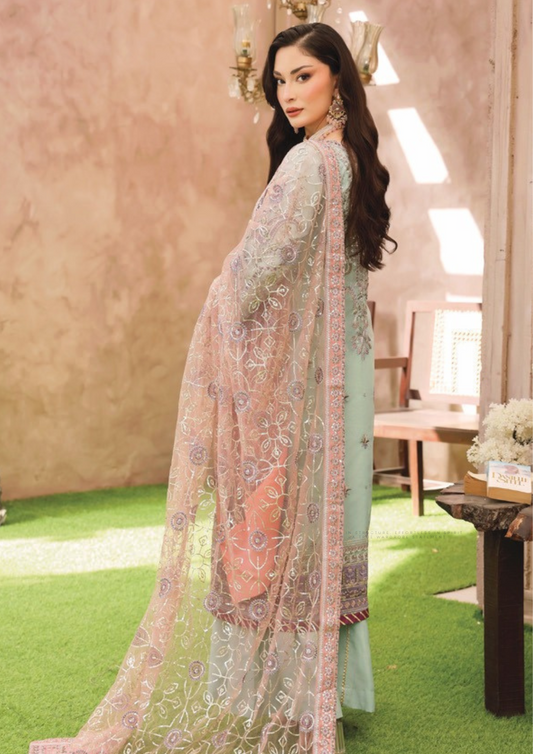 SHEESH MAHAL - Semi Stitched 3 - Piece Embroidered