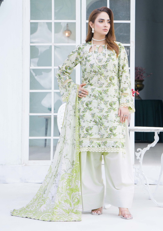 PEHNAWAA - Unstitched 3-Piece Digital Printed Lawn