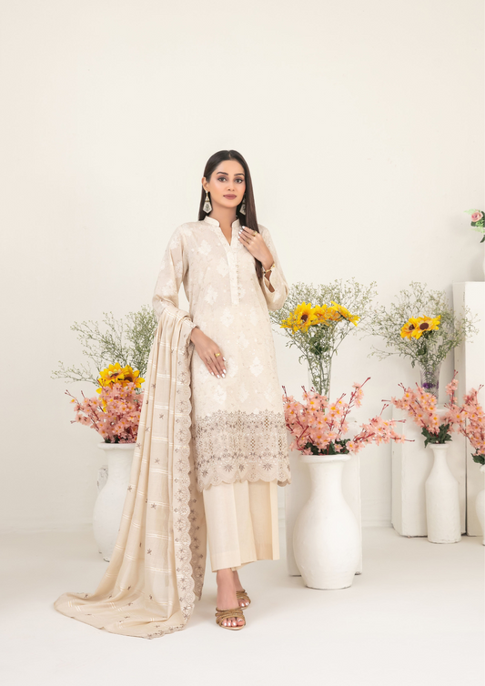 SOGHAT - Unstitched 3-Piece Embroidered Lawn