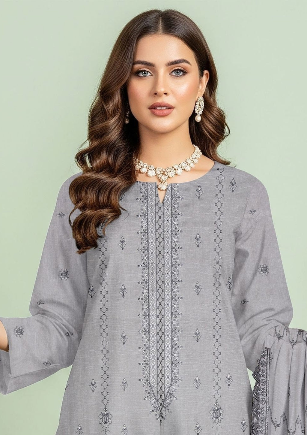 JAL PARI - Unstitched 3-PCS Embroidered