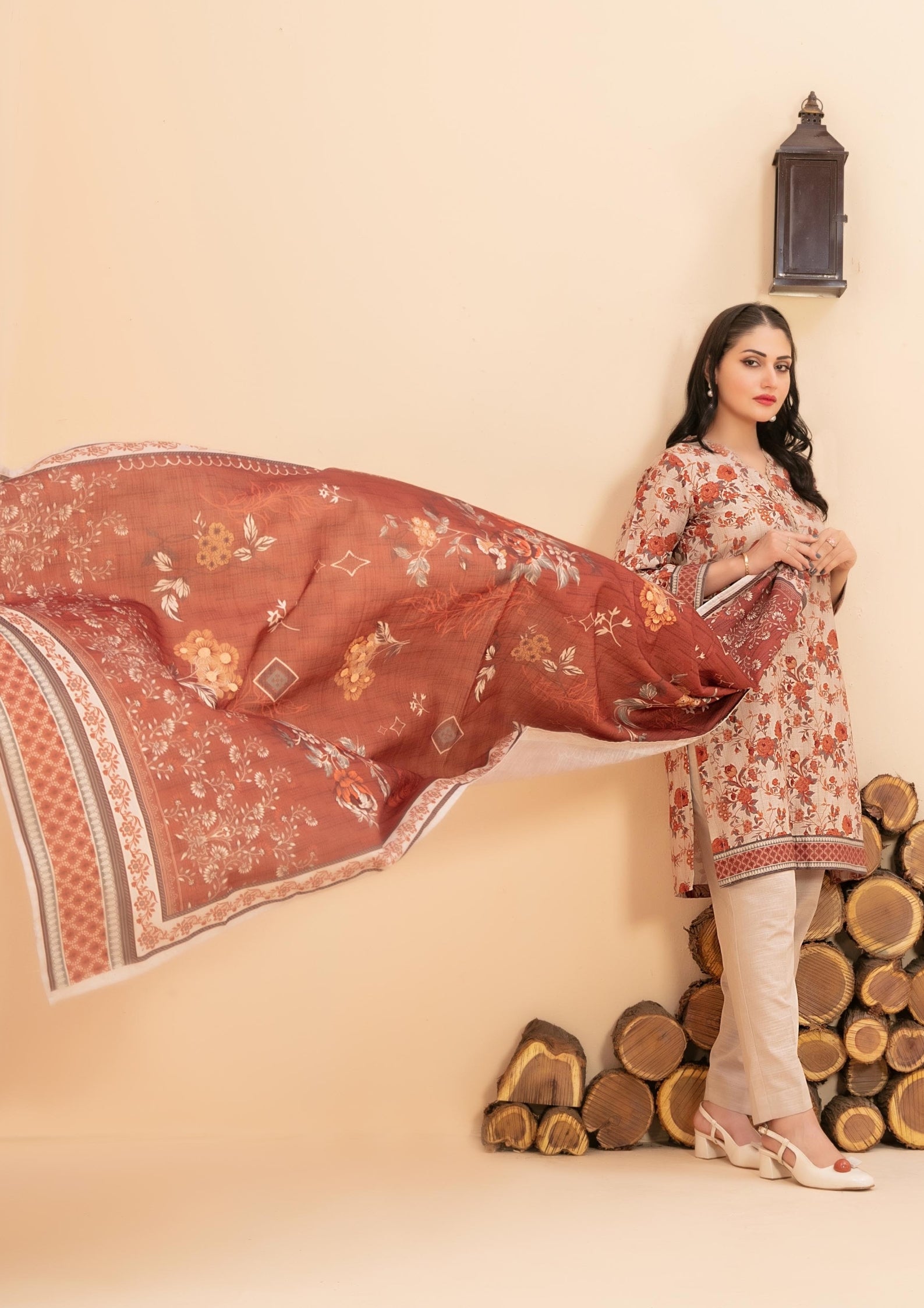 ZARQA - 3-PCS Unstitched Khaddar