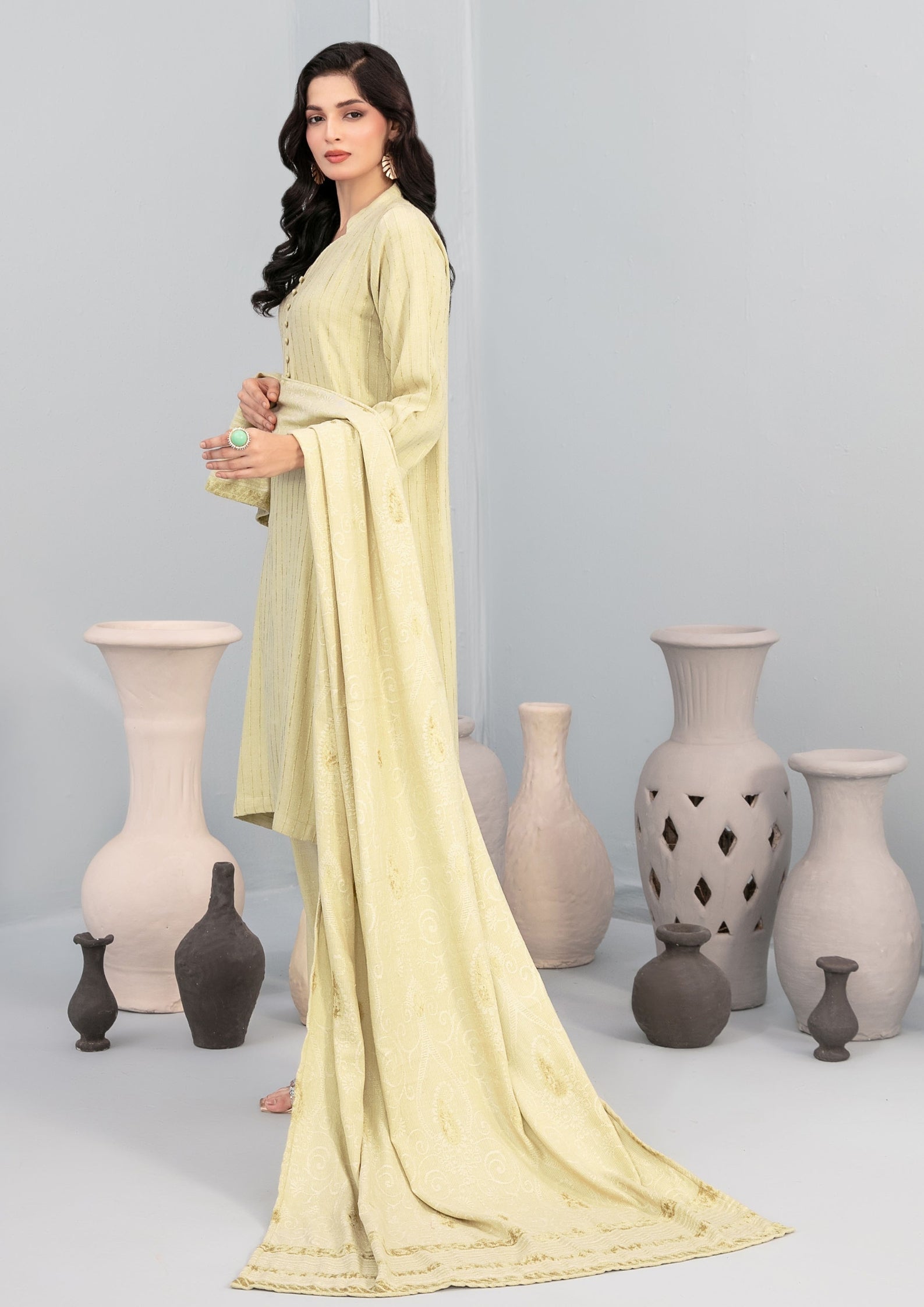 ANEZA - Unstitched Fancy Leather Peach