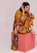Meena - Unstitched 3-Piece Digital Linen